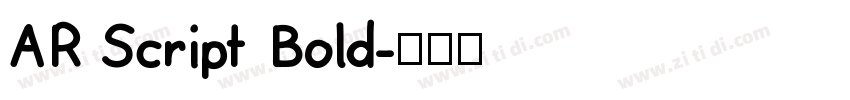 AR Script Bold字体转换